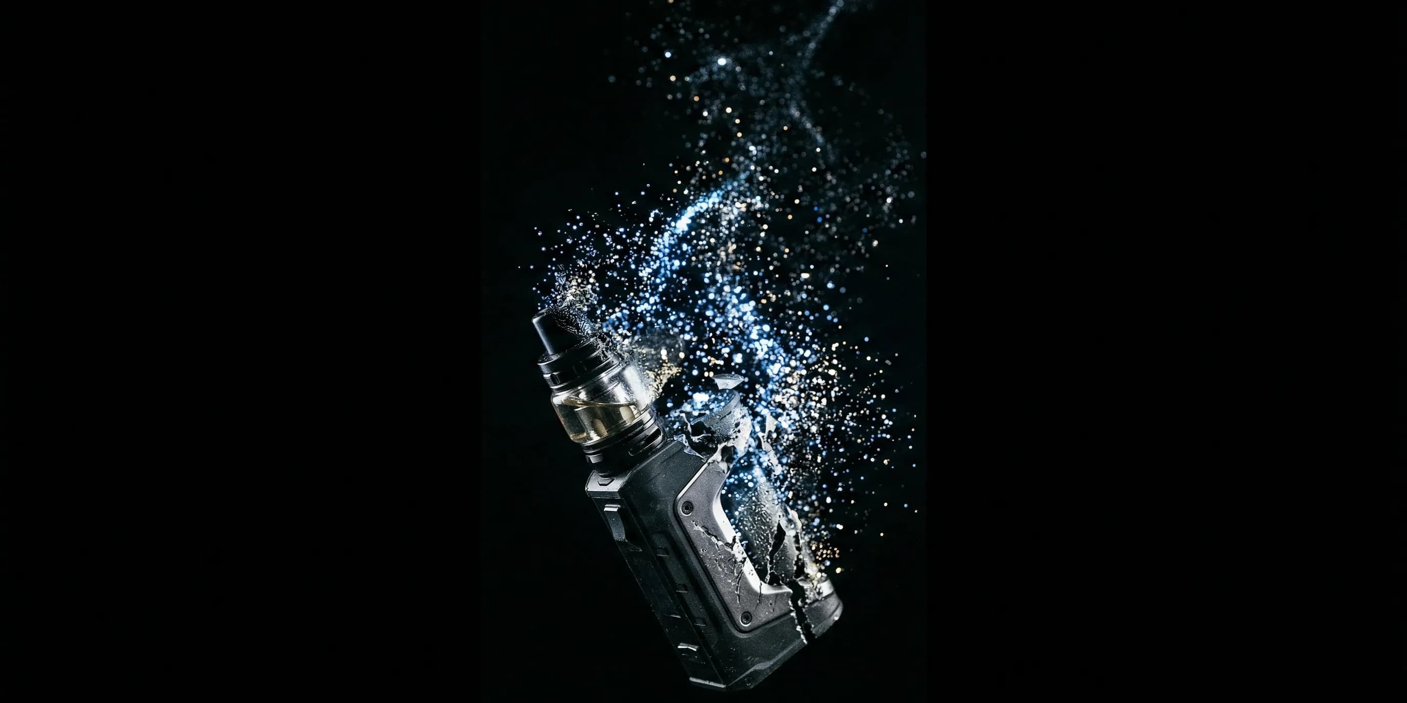 جهاز السجائر الإلكترونية يتلاشى إلى جزيئات — الإقلاع الفوري عن التدخين الإلكتروني